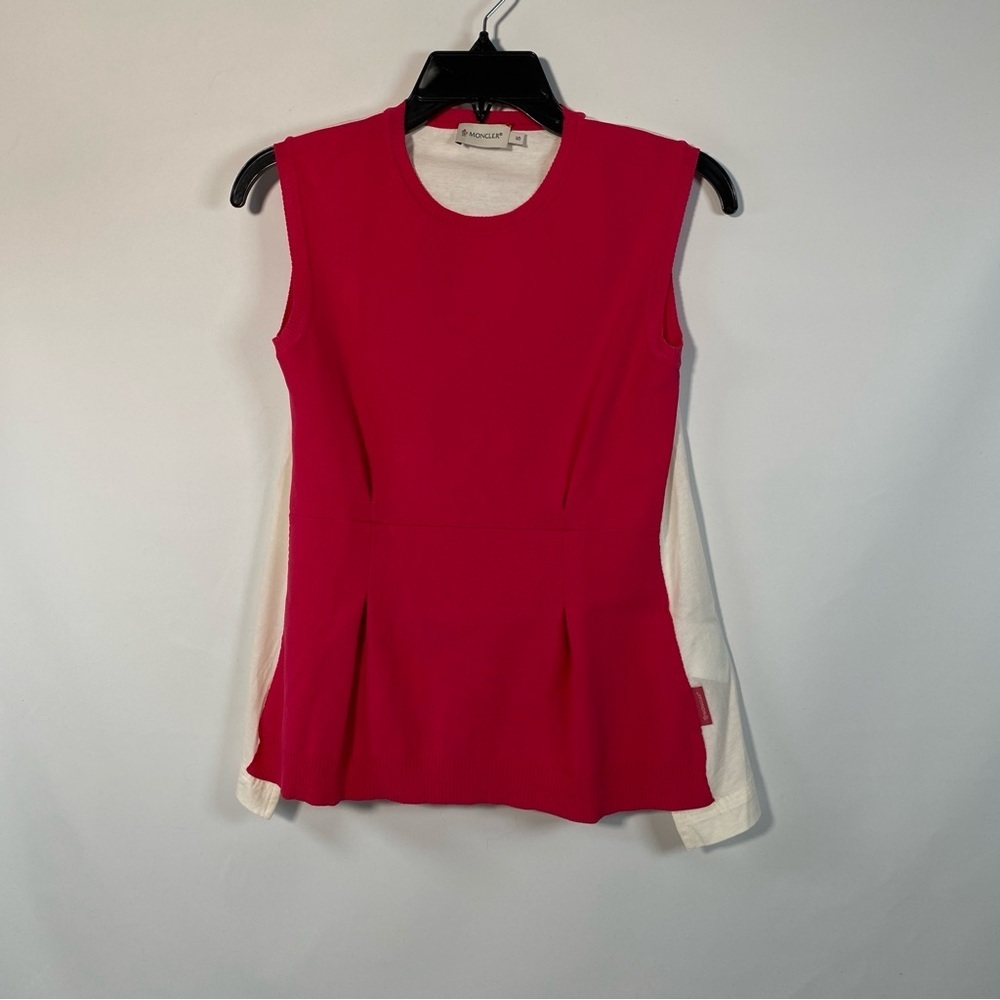 MONCLER Fuscia Sleeveless Tank Top Shirt !AUTHENTIC! Size S